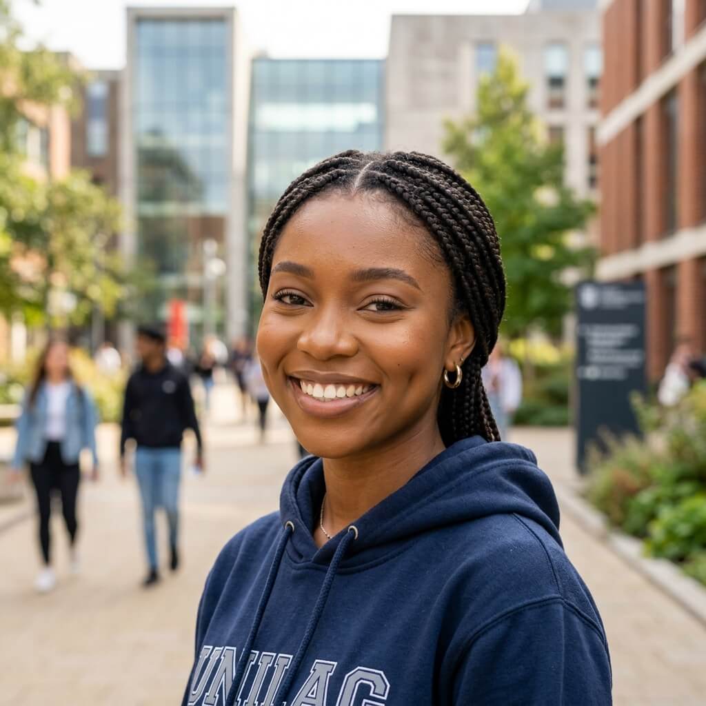 African female student