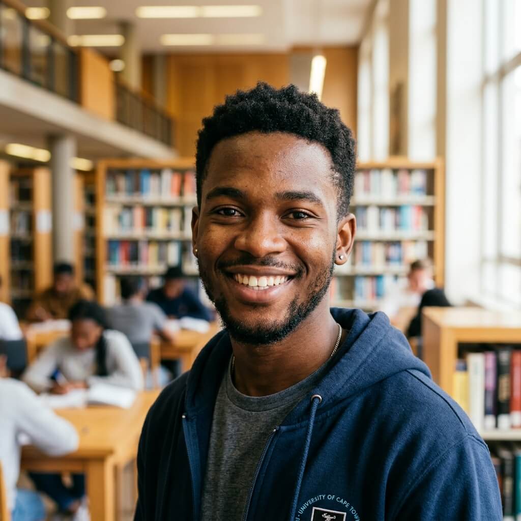 African male student
